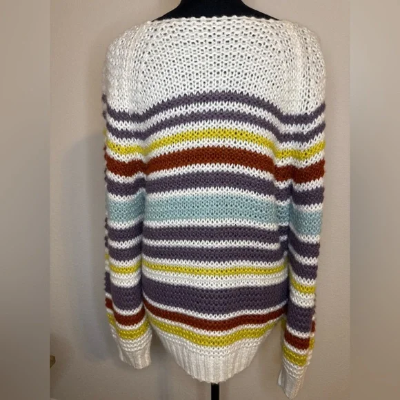 Express Striped Knit Sweater Size Small - Picture 2 of 5